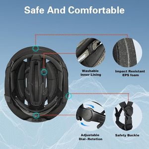 Bán buôn người lớn đi xe đạp xe đạp Mũ bảo hiểm CE chứng nhận MTB Mũ bảo hiểm với an toàn có thể sạc lại LED Xe Đạp Mũ bảo hiểm - Product Image 6