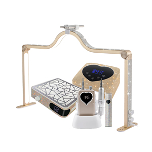 Kit de beauté professionnel pour ongles : Lampe UV LED et aspirateur à poussière série Or 35000 tr/min rechargeable et portable - Product Image 2