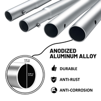 Kit de mât de drapeau publicitaire en aluminium de 11 pieds, vente directe d'usine FSFLAG, bannière de drapeau de plage personnalisée pour la publicité commerciale