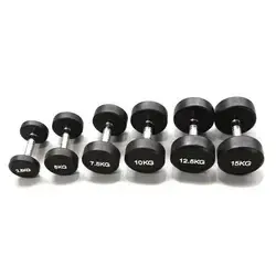 YLSY, mancuernas fijas con cabeza recubierta de 2,5-50kg, equipo de Fitness comercial de hierro fundido de acero para entrenamiento de brazos, superventas, pesas libres - Product Image 2