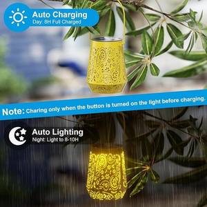 Lámpara Solar de Jardín de Metal Colgante, Decoración de Jardín Interior y Exterior, Lámpara de Jardín Colgante - Product Image 6