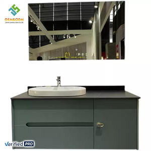 Mueble de Baño Moderno de Madera Maciza Juerte OEM 2026 de 48 Pulgadas, Montado en la Pared, con Lavabo, Grifo, Desagüe de Cobre, para Uso en Dormitorios Escolares - Product Image 6