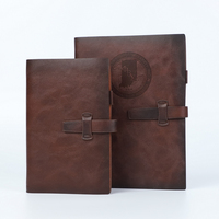 Anpassbares A6 A5 Neues Business-Style Leder-Notizbuch Geschenkset Thermisch Gebundenes Aufzeichnungsbuch Firmenlogo Prägung Papiereinband