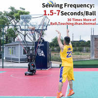 Machine de basketball pliable à commande par application mobile, avec structure en acier de haute qualité, pour entraînement de tir régulier en salle de sport