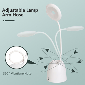 <span class=keywords><strong>Lampe</strong></span> de bureau de table à <span class=keywords><strong>LED</strong></span> Protection des yeux <span class=keywords><strong>Lampe</strong></span> de lecture à <span class=keywords><strong>LED</strong></span> avec chargement USB Dimmable Touch Control Pencil Holder - Product Image 2