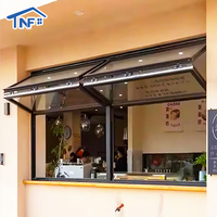 Ventanas Plegables de Aluminio con Doble Acristalamiento, Apertura Vertical, para Villas, Hoteles, Casas y Patios