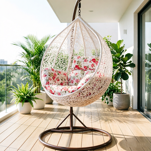Chaise suspendue en <span class=keywords><strong>rotin</strong></span> portable pour terrasse, intérieur et extérieur, avec support, pour salon, jardin, balcon - Vente flash - Product Image 3