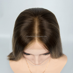 Top Quality European Virgin Human Hair Wig Kosher Full Lace Integration Jewish wig Straight Clip Base Women - Product Image 6