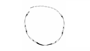 Chique Minimalistische S925 Sterling Zilveren Mobius Kraag Voor Vrouwen Ins Koele Stijl Geometrische Emaille Ketting - Product Image 4