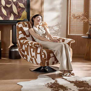 Modern Single Sofa Chair <b>Swivel</b> Comfortable Lounge Chair For Living Room Fabric Upholstery Home Use Bedroom Balcony - Product Image 1