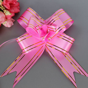 Pita Tarik Berpinggir Emas 3cm - 10 Pcs/Pak Pita Bunga Tarik DIY untuk Pembungkus Kado Apel, Dekorasi Liburan & Festival - Product Image 4