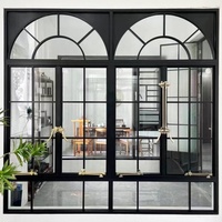 Ventanas y Puertas Abatibles de Aluminio con Aislamiento Térmico, Diseño Arqueado, Personalizadas, de Lujo Contemporáneo, para Cocina, Venta al Por Mayor de Fábrica
