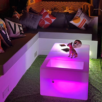 Table de bar éclairée avec seau à glace, led, rechargeable directe d'usine, pour discothèque, fête, ktv