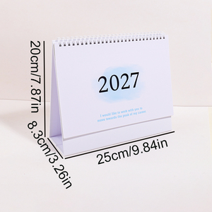 <span class=keywords><strong>Calendario</strong></span> de Escritorio Minimalista 2027, <span class=keywords><strong>Calendario</strong></span> Espiral de Mesa, Planificador Mensual Vertical, Rastreador de Hábitos, Agenda Diaria, Material de Oficina - Product Image 3