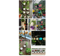 Nouvelle jardinière murale en résine demi-cercle, pot mural pour balcon pour Pothos et Chlorophytum
