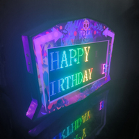 Panneau LED personnalisé pour présentation de bouteilles, service VIP boîte de nuit, panneau lumineux à messages, Joyeux Anniversaire, vente en gros, faible MOQ