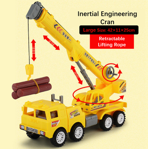 Camion-grue de construction en plastique pour garçons, véhicule multifonctionnel à inertie avec corde de levage, pour les 5-13 ans - Product Image 5