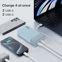 Batterie externe NOBIS 20000mAh, chargeur portable 65W avec écran numérique, charge rapide pour ordinateur portable et téléphone