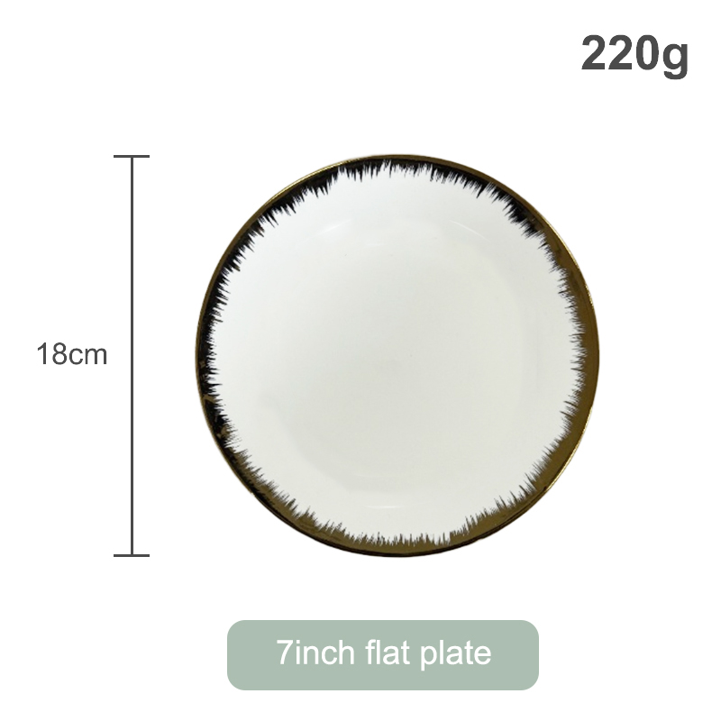 Assiette plate de 7 pouces