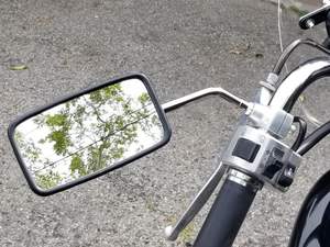 10 mm Bolt Chrome Motorcycle Universal <b>Handlebar</b> Rear View Side Mirrors - Product Image 2