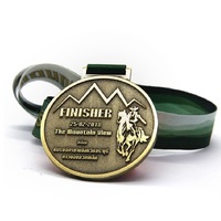 Nouvelles inventions, trophée de conception plaqué, ruban de course, médaille personnalisée pour marathon sportif