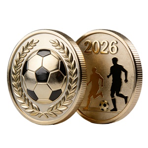 Moneta Commemorativa Personalizzata in Metallo 3D Placcata Oro, Argento o Ottone per Campionati di Calcio e <span class=keywords><strong>Spirito</strong></span> di Squadra - Product Image 3