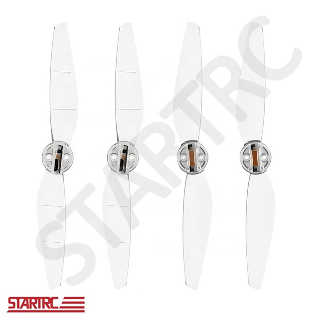 STARTRC 2 Pairs Low Noise Props Glow Blades Colorful LED Light Flashing Propellers Ring for DJI Mini 4 Pro Drone Accessories