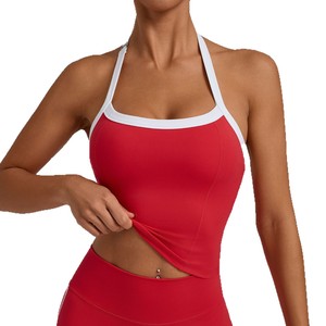 GCWAVE Bandoulière réglable dos nu gilet de yoga à séchage rapide haut de fitness épissé haut de sport de course - Product Image 5