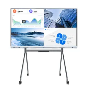 LONTON Factory Made 65 75-Zoll-Ständer Beweglicher Finger Multi Touch Smart Board Interaktives Whiteboard All in One