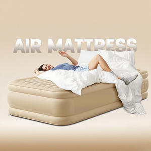 Colchón de aire doble con bomba elevada, colchón inflable de vigas verticales, colchón inflable para acampar - Product Image 2