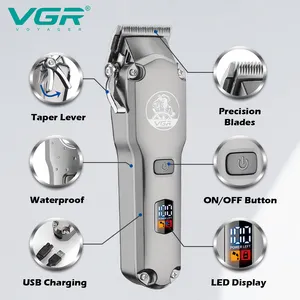 VGR V-675 2022 New USB Rechargeable Electric Hair Trimmers Clippers Professional Hair Clipper Set For Men