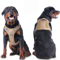 Harnais tactique en tissu Oxford Winners 0-1 pour chien, avec poignée réglable pour grands chiens et gilet