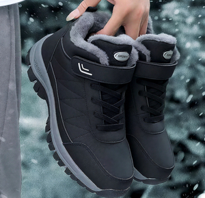 Zapatos de Invierno <span class=keywords><strong>para</strong></span> <span class=keywords><strong>Hombre</strong></span>, <span class=keywords><strong>Botas</strong></span> de Nieve Forradas <span class=keywords><strong>para</strong></span> Exteriores, Antideslizantes, con Cierre de Velcro, Cómodas <span class=keywords><strong>para</strong></span> Clima Frío, <span class=keywords><strong>para</strong></span> Adultos - Product Image 1