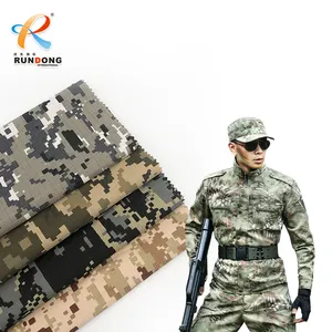 Rundong fire resistant uniforms spandex digital cheap cotton leaf camouflage fabric