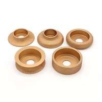 Meule abrasive en oxyde d'aluminium à brasage sous vide, profil de bord parallèle, pour polissage de marbre et d'angles, direct usine