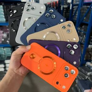 Nouvelle coque de téléphone magnétique anti-chute à motif CD, antidérapante, avec petit support arrière, tendance et très vendue, pour <span class=keywords><strong>iPhone</strong></span> 17 16 Pro Max - Product Image 5