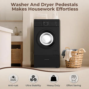 Soporte de Pedestal de Acero Aleado Negro para <span class=keywords><strong>Lavadora</strong></span> <span class=keywords><strong>y</strong></span> <span class=keywords><strong>Secadora</strong></span> con Cajón, Venta al por Mayor - Product Image 3