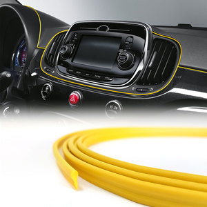 Profilo di stampaggio interno per auto ad incastro da 3mm-strisce di rivestimento gialle lunghezza 150cm Organizer per auto - Product Image 1