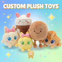 Jouets en peluche alimentaires personnalisés OEM ODM, modèles Bubble Tea, Chat, Biscuit, Croissant, vente en gros, cadeau mignon