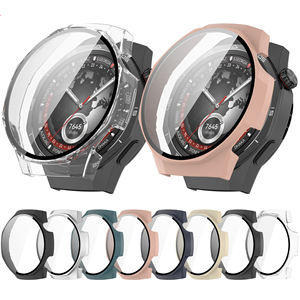 Coque de montre à couverture complète avec protecteur d'écran pour <span class=keywords><strong>Huawei</strong></span> <span class=keywords><strong>Watch</strong></span> <span class=keywords><strong>GT</strong></span> 5 <span class=keywords><strong>PRO</strong></span> 46mm 42mm Film de protection en verre trempé pour PC - Product Image 2