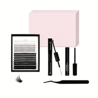 En gros, éventails de cils faits main Spiky Manga C pour cils PBT effilés, 12 rangées, individuels, DIY, marque privée, pour extensions de cils volume
