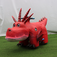 Trottinette électrique dinosaure personnalisée pour enfants, modèle avec siège sécurisé, idéale pour la location en aire de jeux intérieure/extérieure
