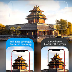 3D transparent pour <span class=keywords><strong>iPhone</strong></span> 14 13 Pro max/<span class=keywords><strong>12</strong></span> <span class=keywords><strong>Mini</strong></span> verre trempé anti-poussière couverture complète haute usine d'alumine en gros - Product Image 4