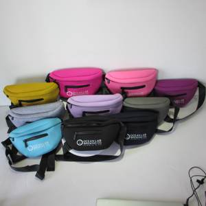 Neoprene Bum Bag Men's Black Neoprene Waist Bum Bag <b>Backpack</b> Bag - Product Image 6