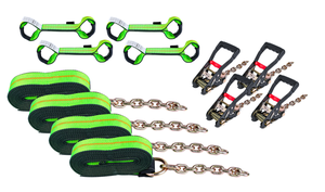 Kit de Correa de Remolque al por Mayor, Gancho RTJ con Anillo, Correa de Amarre con Cadena, Grillete y Patín para Neumáticos - Product Image 4