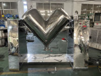 Mélangeur de poudre en acier inoxydable de type V à petite échelle Migreat Lab, moteur AC, mélange automatique pour herbes et produits chimiques en laboratoire