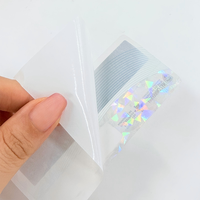Étiquette RFID UHF passive anti-déchirure transparente en PET avec logo pour pare-brise de véhicule