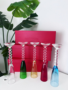 Copas de Vino de Cristal Transparente al por Mayor, Diseño Art Deco, Ecológicas y Aptas para Lavavajillas, Reutilizables, para Fiestas - Product Image 5