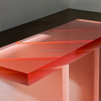 Villa de luxe Table d'entrée longue en acrylique mat Design moderne Utilisation à domicile Table console en acrylique de style artistique