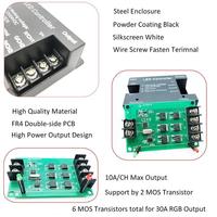 Contrôleur RVB sans fil tactile 433MHz RF 20m Télécommande 576W Smart RGBW LED Strip Dimmer 4 canaux